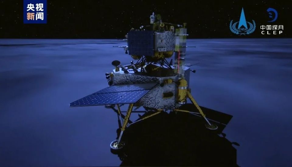 嫦娥六号完成采样，中国首次在月球背面独立动态展示国旗